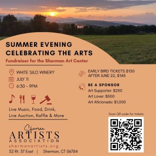 The Sherman Artists Association (SAA) will host a “Summer Evening for the Arts” at the White Silo Farm and Winery on July 11, 2026, from 6:30 - 9 pm. This Fundraiser for the Sherman Art Center will feature live music, food, drink, and live and silent auctions. This is our first fundraiser with the goal of establishing a permanent home for the visual arts in Sherman.  To purchase tickets, go to ShermanArtists.org.How You Can Help:- Attend: Purchase your tickets $145- Invite: Your friends and neighbors to attend- Sponsor: Choose a sponsorship tier to enhance your support:- Donate to the Sherman Art Center Building Fund: If you’re not available to attend, donations are welcome.
LINK IN OUR BIO
