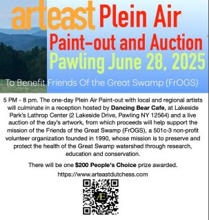 Plus Art Associations around Candlewood Lake are sponsoring a Plein Air Painting Series

Every other Tuesday morning, beginning June 17 and going through August 19, you and other adventurous artists can meet from 9:30-12:30 pm with your portable easels, sketch pads or canvases, stools, sun

hats, water, sunscreen, (maybe bug spray?!) ... and paint or draw until the light changes or it’s time for lunch!

Here are the upcoming dates and locations for the summer sessions:

July 8 at Tarrywile Park and Mansion in Danbury

July 22 at Harrybrooke Park in New Milford

August 5 at Deer Pond Farm Audubon Sanctuary in Sherman - Sponsored by SAA

August 19 at Squantz Pond State Park in New Fairfield

Rain dates are the following Wednesdays, same time and location.

The series will culminate in an Art Show of the participants’ outdoor

work at the Richter House in Danbury on Saturday, September 6 from 3-6pm.