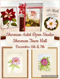 Come out today & Shop Art for the Holidays 🎄🖼️🎉🎈👩‍🎨 @lizrosiello at the Sherman Twon Hall by the IGA