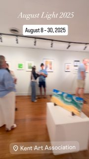 Currently showing “August Light 2025” in the Kent Art Association Building, 21 S. Main St, Kent, Connecticut August 8 – 30, 2025. Forty artists and over 130 paintings, photographs, mixed media, fused glass and sculpture have been accepted into this juried show. The show is open from August 8 – 30, 2025. Open hours are: Thursday – Saturday 1 – 5pm, Sunday 12 – 4pm. For more information visit: shermanartists.org.#fyp #art #artshow #artists #artgallery #supportlocalartists #shermanartists #kentct