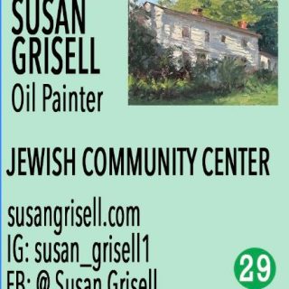 Meet Susan Grisell – The Oil Painter Who Brings Nature to Life with Integrity and Passion 🌿✨
📍 Exhibiting at Sherman JCC
🗓 December 6 & 7, 10am–4pm

Susan Grisell is an artist whose more than 60 years of painting reflect a lifetime devoted to capturing the true essence of nature. A painter’s painter, Susan’s work is rooted in a deep respect for the natural world and shaped by the influence of her long-time mentor, the esteemed New England impressionist Bernard Lennon. Her paintings are honest, vibrant, and full of life—marked by bold brushwork and true-to-nature color that make each piece pulse with energy and authenticity. 🌺🌳

Susan’s style is a celebration of the natural world, where every brushstroke reflects a personal connection to her subject—whether it’s sunlight filtering through trees, the shimmer of water, or the quiet beauty of a garden in bloom. With her keen eye for light, line, and form, she paints what she sees simply and sincerely, with no pretense or affectation. Her work radiates timeless integrity, inviting viewers to see the world as she does—honest, vivid, and full of spirit.
Susan is a proud member of the Sherman Artists Association.

This December, experience Susan’s stunning paintings in person at the Sherman JCC during the Sherman Artists Open Studios Event on Dec 6 & 7 from 10am–4pm. Don’t miss the opportunity to witness the depth, beauty, and passion that define her six decades as a painter. 🎨✨

🗺️ Plan Your Tour!
Maps and printed Open Studio brochures are available at:
American Pie, The Daily Market, Limoncello, Sherman Library, and Sherman Wine & Spirits,
and online at ShermanArtists.org.

#ShermanArtists #OpenStudios #HolidayGifts #SupportLocalArt #ArtInSherman #ShopLocal #Raffle #ShermanCT #ArtEvent  #oilpainter