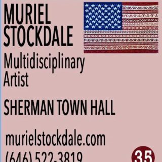 🎨 Meet Muriel Stockdale – A Multidisciplinary Artist Celebrating Diversity Through Art ✨
📍 Exhibiting at Sherman Town Hall
🗓 December 6 & 7, 10am–4pm

Muriel Stockdale is a visionary artist whose work spans multiple mediums, reflecting her deep appreciation for the beauty of diversity and unity. Her ongoing series of U.S. flags celebrates the rich cultural tapestry of America, reimagining this iconic symbol through vibrant color, pattern, and meaning.
In addition to her flag series, Muriel paints evocative oil portraits, still lifes, and landscapes that capture both realism and spirit. Her creative approach invites viewers to reflect on identity, heritage, and shared humanity through art that is both visually compelling and profoundly thoughtful. 🎨💫

A passionate advocate for artistic expression and cultural awareness, Muriel’s work continues to inspire conversations about inclusion and the many threads that make up the American experience.

✨ Visit Muriel Stockdale at Sherman Town Hall during Sherman Artists Open Studios, December 6 & 7, from 10am to 4pm, and experience her striking flag series and stunning oil paintings up close. Each piece tells a story — rich in color, texture, and heart.
For more of Muriel’s inspiring work, visit www.murielstockdale.com. 🌟

🗺️ Plan Your Tour!
Maps and printed Open Studio brochures are available at:
American Pie, The Daily Market, Limoncello, Sherman Library, and Sherman Wine & Spirits, and on our website at ShermanArtists.org.
#ShermanArtists #OpenStudios #HolidayGifts #SupportLocalArt #ArtInSherman #ShopLocal #Raffle #ShermanCT #ArtEvent