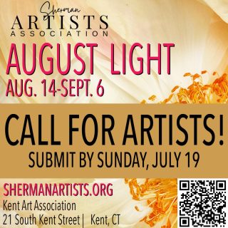 You may submit up to four (4) digital images of your artwork for the show—no later than midnight on Friday, July 19, 2026.  Both 2D and 3D artwork may be submitted. All work must be personally created by the artist. Submission is free. Notification of acceptability and contracts will be sent on July 24, 2026.  Gallery Sitting at least one shift is required.
The Artwork will be judged by Elizabeth McDonald and Hacer (Gerardo Gomez-Martinez). Recognition Awards will be announced at the Opening on August 14th.SAA entry fee per Artwork of $25 for members and $35 for non-members
Friday, July 19, 2025, midnight, deadline for artists to submit application with all images
July 24,  emails sent to artists indicating acceptance into the show
July 31,  midnight, deadline for artists to pay the fee via the August Light payment form
August 11 and 12, 1:00 pm – 5:00 pm, artists to deliver all their Artwork to the show at the Kent Art Association Building in Kent
Aug 13, Volunteers will hang and set up the Show
Aug 14, 6:00 pm – 8:00 pm Friday Artist Reception and Exhibition is open
Aug 14 through Sept 6, Thursdays - Saturdays 1:00 pm - 5:00 pm and Sundays 12:00 pm - 4:00  pm, show days and hours. Gallery Sitting needed.
Sept 7 - Pickup Artwork  LINK IN OUR BIO
